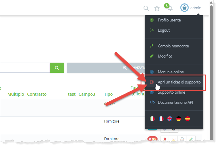 Aprire un ticket da TotalGest